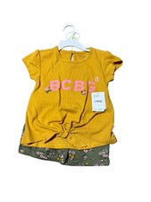 BCBG Girls Short Set Multicolor Short Sleeve Floral Size 4 NWT