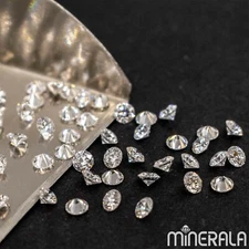 CVD LAB GROWN DIAMONDS FACETED ROUND 0.85mm-2.45mm D-F VS LOOSE GEMSTONE WP02712