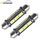 2pcs 44MM 2835 24 LED White Interior Festoon Dome Reading Light Lamp DC24V 480LM