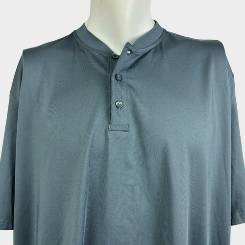 Duluth Trading grau Knuckledown entspannt Henley Herren 2XL Kurzarm #38402 gebraucht, in einwandfreiem Zustand - Bild 3 von 6