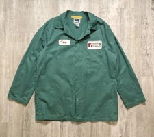 Vintage Bulwark Indura FR Cotton Twill Snap Button Work Patch Shirt Mens Large