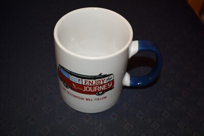 TASSE FATFACE mit Wohnmobil RETRO Enjoy Journey Mann Höhle Tasse Outdoor Keramik