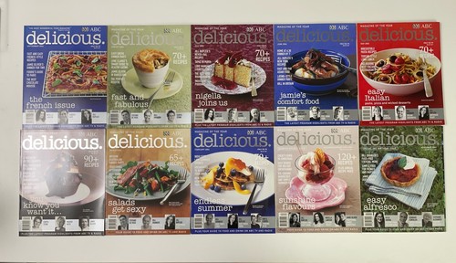 Delicious Magazine x 10 - Issues 22 to 31 - How to Cook - ABC - Vintage - Foto 1 di 11
