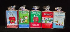 Set of 5: Unique Snoopy Peanuts Christmas Tin Containers-2017, 2019, 2020