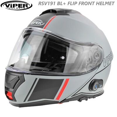 ViPER RSV191 Blinc Bluetooth Flip Front Motorcycle Bike Road Legal Crash  Helmet UK
