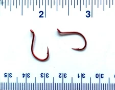 100 Danielson HCBOR Red Chrome Octopus Fish Fishing Hooks size 6 - 100 hooks