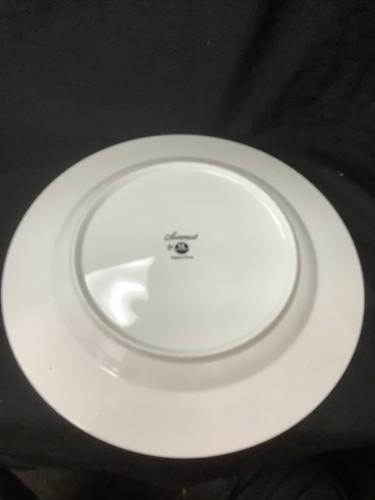 China, Dinner Plates Somerset by Excel, Floral Blue Tones w/Silver Accents - Picture 7 of 9