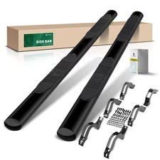 4IN Black Steel Oval Side Step Bars Running Board for Toyota FJ Cruiser 07-14