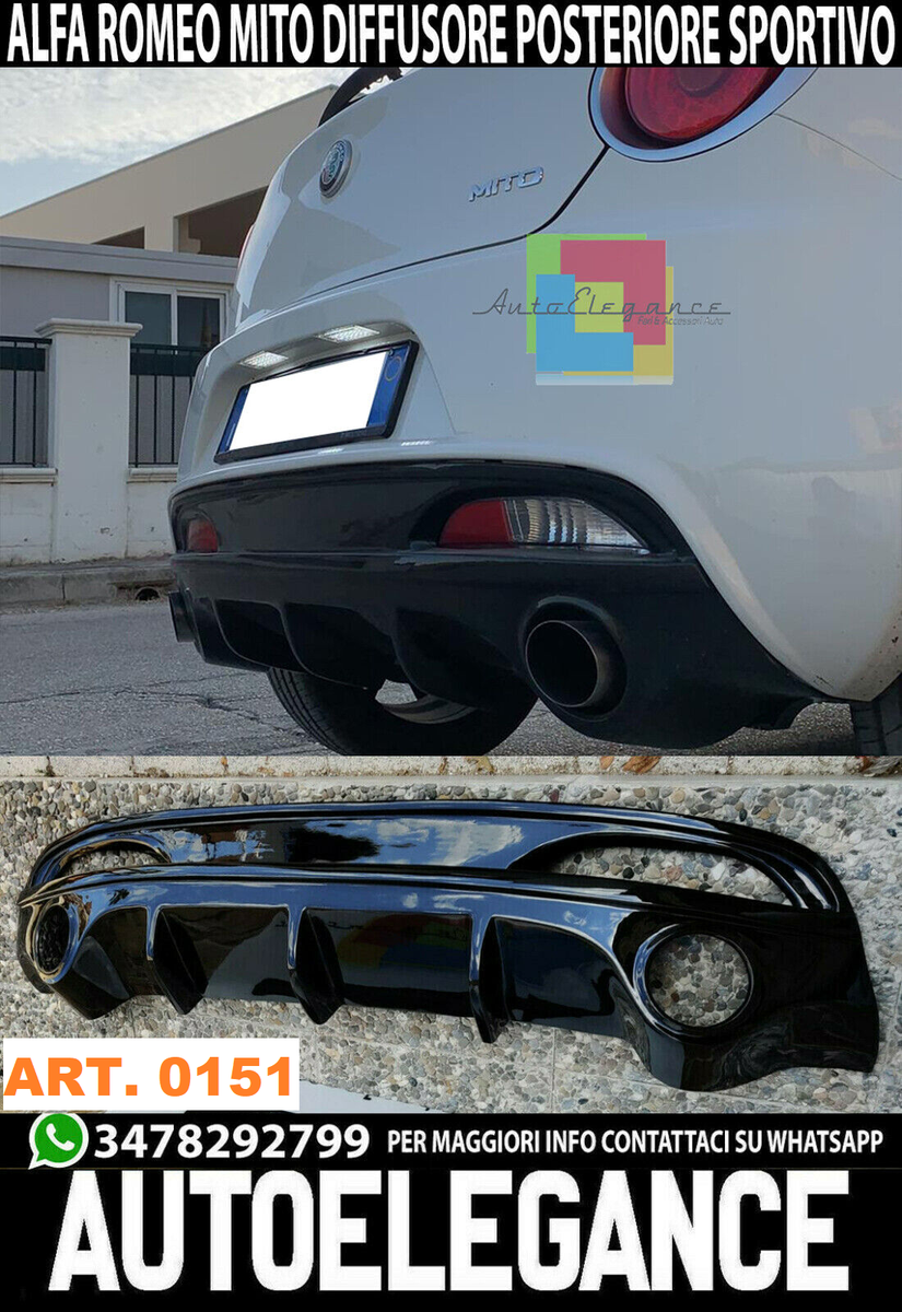 Spoiler Anteriore Alfa Romeo Giulietta Con Bordo Rosso - Paraurti Dam Sportivo - Foto 6