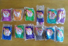 Vtg Lot Of McDonald's Happy Meal Teenie Beanie Baby 1-12 Pre-owned.C Description