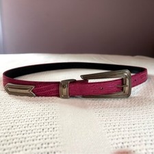 Vintage 90's Hot Pink Leather Western Belt M