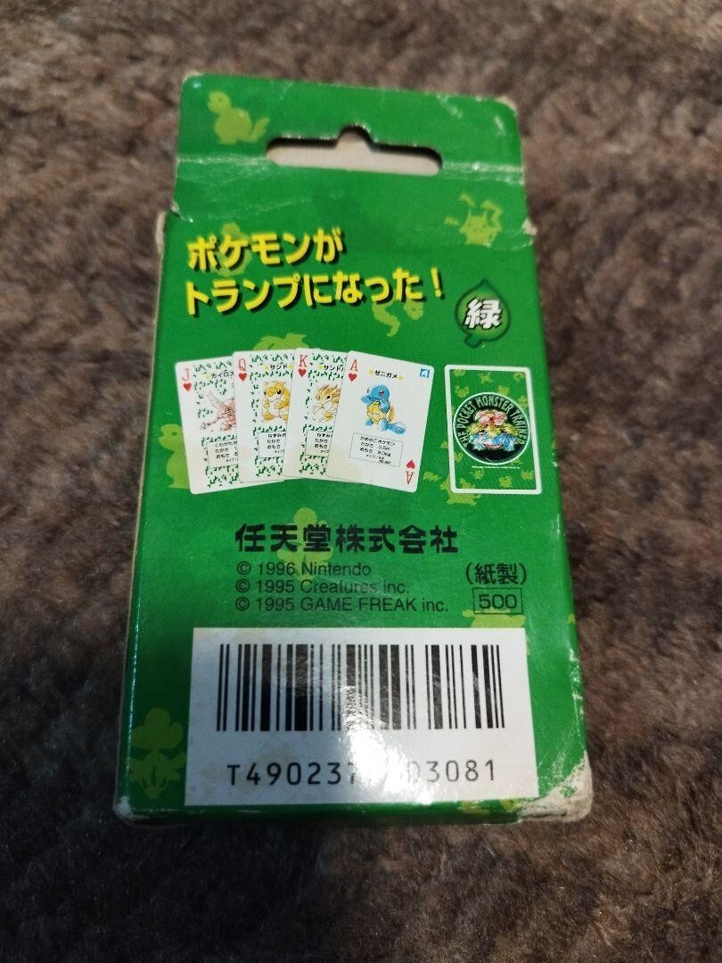 Pokemon Playing Cards Poker Green Venusaur Nintendo 1996 54 sheets