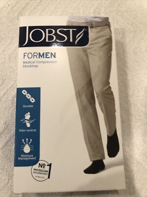 JOBST for men 15-20 mmHg X-Large Black Medical Compression Socks Thigh High