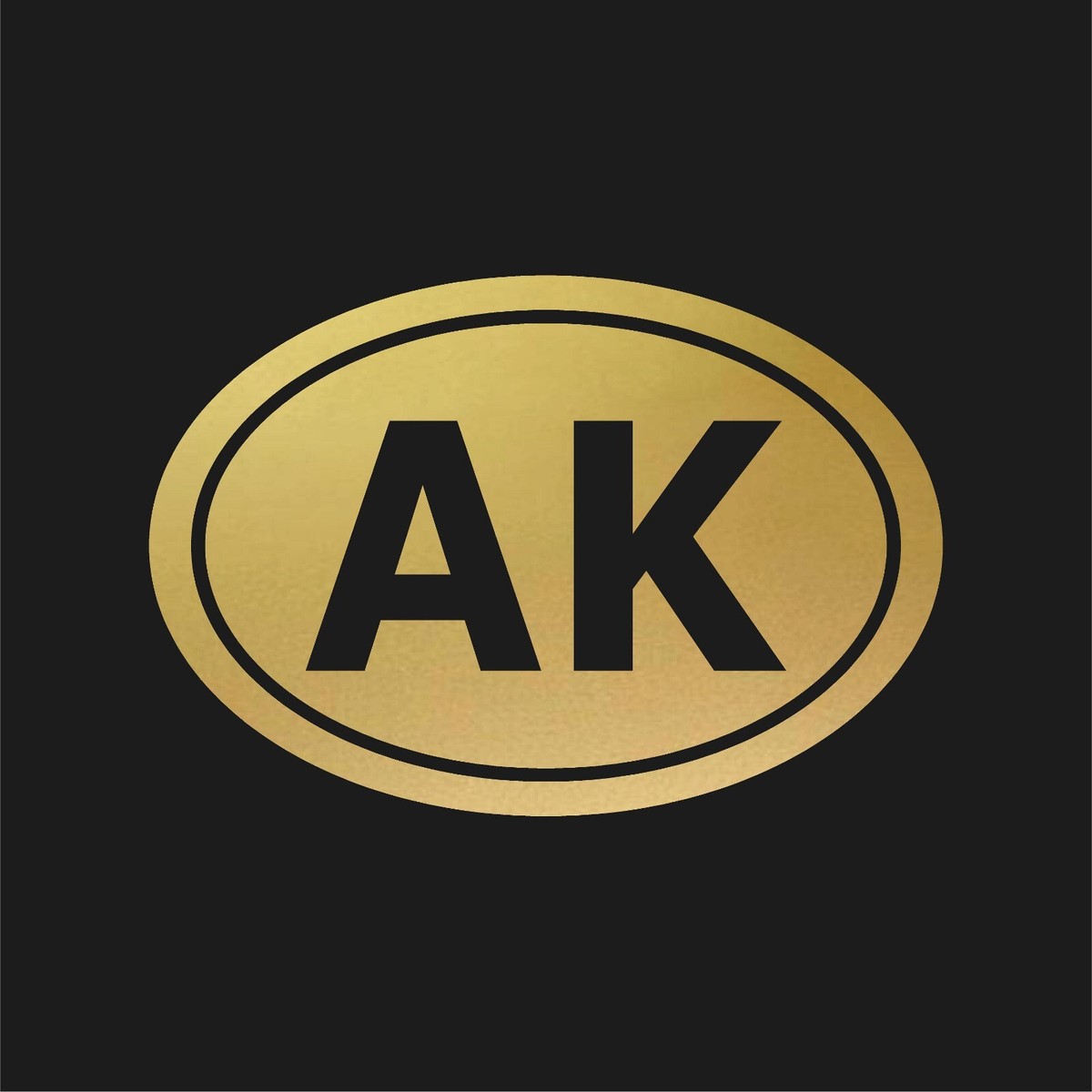 ak　エーケー　ステッカー Alaska AK initials Vinyl Decal Window Oval AK Laptop Sticker | eBay
