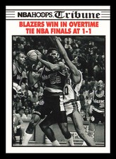 Blazers Win In Overtime Tie NBA Finals At 1-1 #338 1990-91 Hoops
