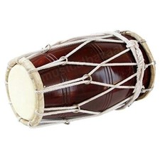 Musical instrument Handmade Wooden Dholak for Bhajan Kirtan (Wedding)