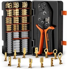 Open Terminal Connector Crimping Tool Kit,2.8mm 3.5mm 3.9mm 4.8mm 6.3mm 24-14AWG