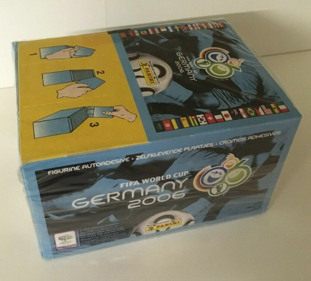 2006 Panini World Cup Sticker Box 100 Packs 500 Stickers Messi
