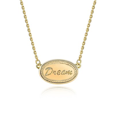 18K Gold über Sterling Silber ''Dreamer'' Halskette | zarter minimalistischer Anhänger |