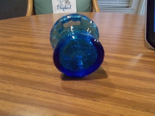 Blown Glass Cruet in blue no chips or cracks - Picture 2 of 2