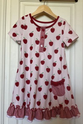 SH Sweet Honey Girls Night Gown 5T 5Y Apple Harvest *F16