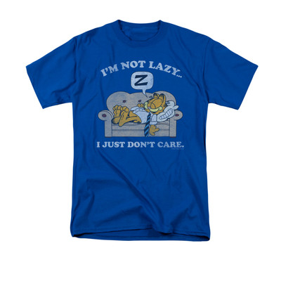 GARFIELD NOT LAZY Licensed Adult Men's Graphic Tee Shirt SM-5XL