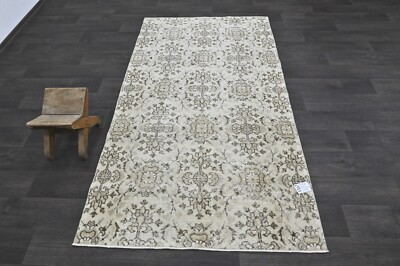 Oushak Türkisch Vintage Teppich 4x7 Kelim Rug Anatolisch Handarbeit Boho Deko...