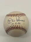 Don Larsen Signed Rawlings Official American League Baseball PG Inscrp GTP READ