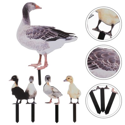 Entendekorationskarteneinsatz Gartenstecker Ornamente Nutztiere Tierdekoration