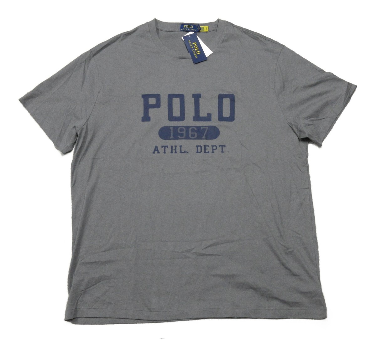 Polo Ralph Lauren Men's Grey Athletic Dept. Logo Short Sleeve T