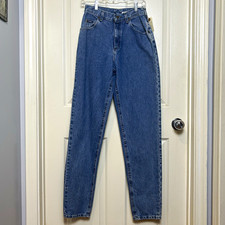 Vintage 80s Lee Women s Mom Jeans High Rise Medium Wash Blue Cotton Denim