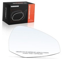 Right Passenger Side Heated Mirror Glass with Backing Plate - Compatible with