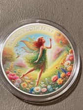 Spring Tooth Fairy Challenge Coin-Gold Colored-Flowers-Tooth