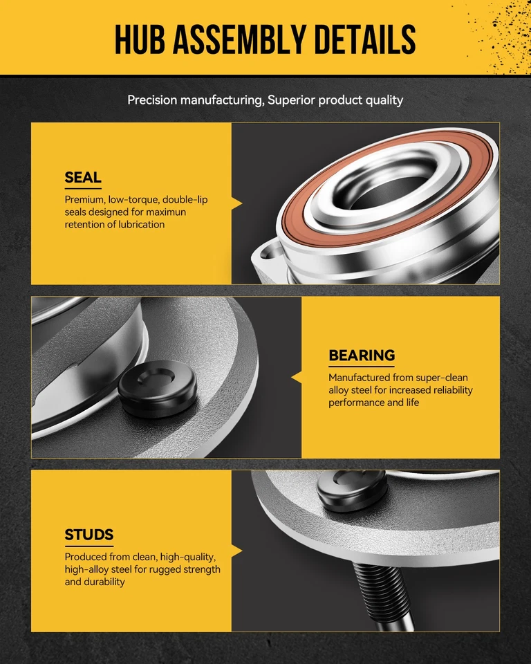 2x Front Wheel Hub Bearing For 2003-2008 Ford Ranger 1996-2000 Ford Explorer - Image 2 of 4