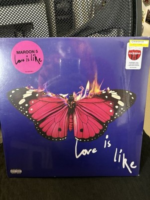 Maroon 5 - LOVE IS LIKE Limited Bubblegum Pink Colored Vinyl LP + Poster Target