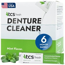 TCS Fresh Denture Cleaner   Professional Powder Only 24 Packets 