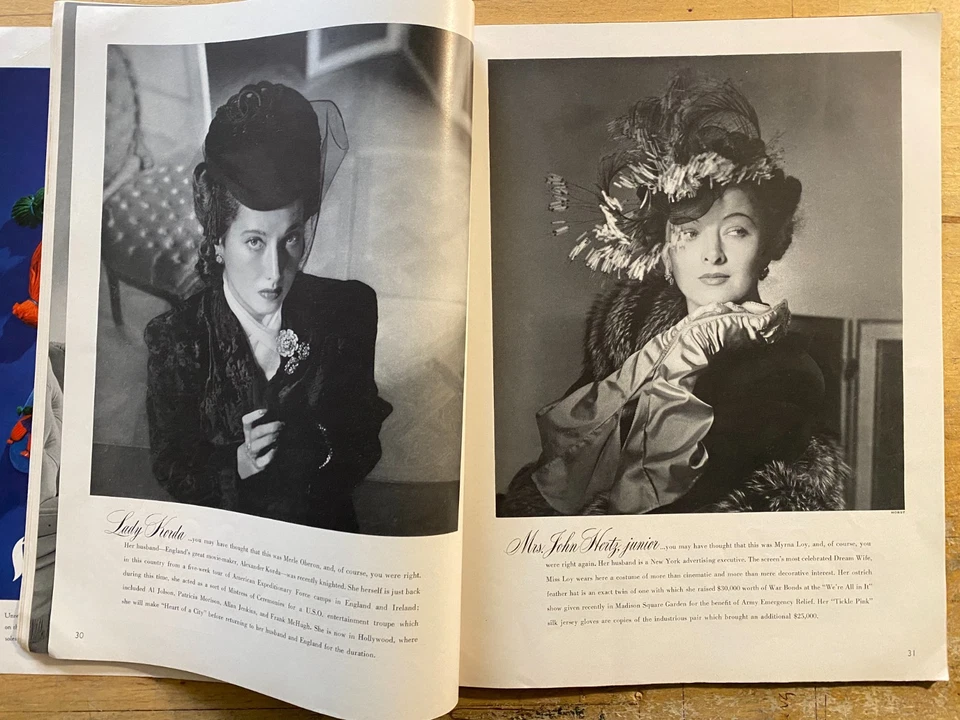 Vintage US VOGUE NOVEMBER 15, 1942 Fashion Magazine WWII Cecil Beaton RARE - Imagem 4 de 4