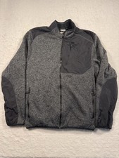 Champion Men  s XL Gray/Black Full-Zip Polyester Fleece Jumper