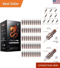 Universal Tattoo Needles: 50PCS Round Liner, Shader Magnum - Sterilized Safety