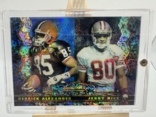 1994 Stadium Club #27 Derrick Alexander / Jerry Rice Bowman's Best Refractors
