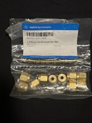 Agilent 5181-7479 Brass Nut Ferrule 10pk 1/8