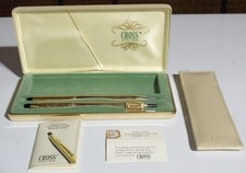 Vintage 1982 Cross Ladies 10k Gold Filled Pen  Pencil Set no Case RARE NICE HTF