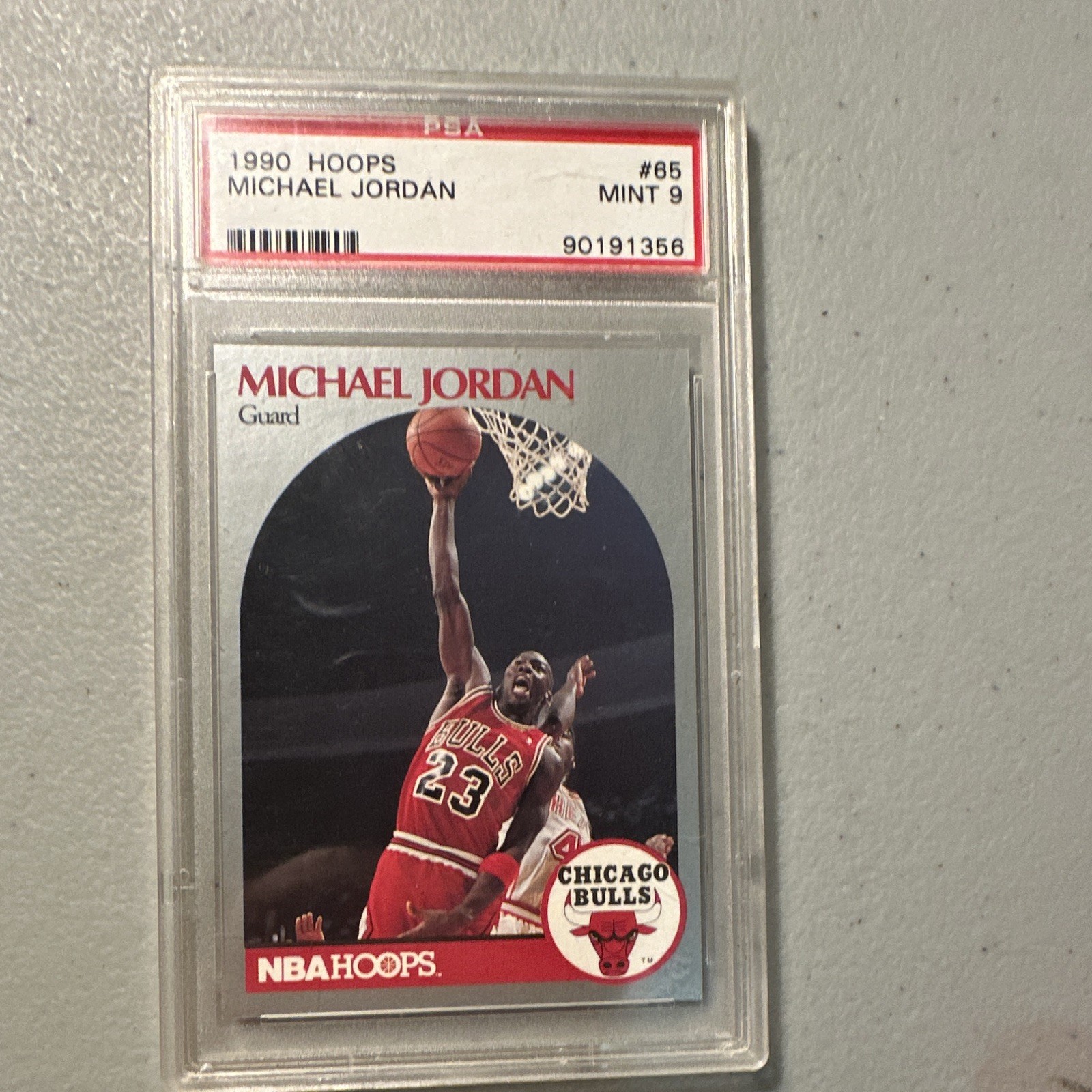 NBA Hoops 1990-91 Michael Jordan #65 PSA 9 Graded Chicago Bulls