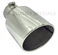 Diesel Stainless Steel Bolt On Exhaust Tip 5 Inlet - 10 Outlet - 18 Long
