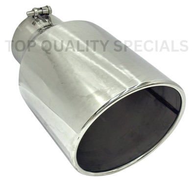 Diesel Stainless Steel Bolt On Exhaust Tip 5'' Inlet - 10'' Outlet - 18'' Long