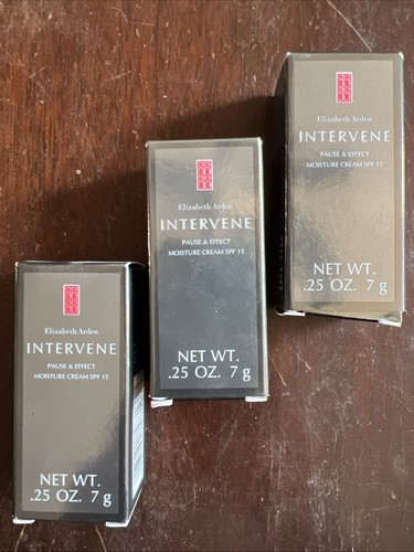 Elizabeth Arden Intervene Pause & Effect Moisture Cream SPF 15 0.25 OZ Set of 3 - Picture 1 of 3