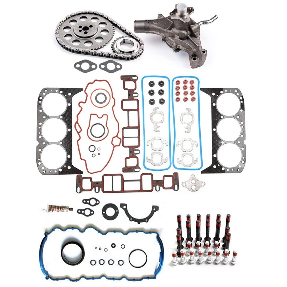 Juego de cadena de distribución de junta de cabeza completa con pernos para Chevrolet S10 1999-2003 base 4,3 L Foto 2 de 4