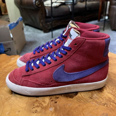 Nike Blazer Mid '77 Suede By You Red Purple Women's 7 Men's 5.5 Custom Sneaker
