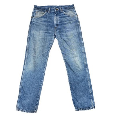 Vintage Wrangler Straight Leg Jeans Mens 33x30 Blue Denim Medium Wash Cotton