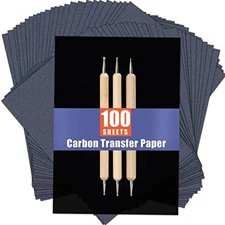 PSLER 100 Sheets Carbon Paper Sheets, Carbon Transfer Paper for DIY Woodwork...